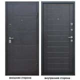 Двери металлические 2050х860х82х1,2мм. Форпост ЭВЕРЕСТ МДФвенге, серый графит, мин.вата правая