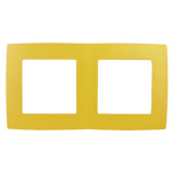 Рамка на 2 поста желтый ЭРА, 12-5002-21