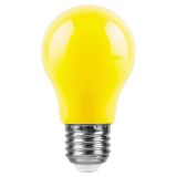 Лампа светодиодная, (3W) 230V E27 желтый A50, LB-375  Р