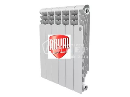 Радиатор алюминиевый ROYAL Revolution  6 секций 500/80 176 Вт