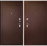 Двери металлические 2050х960х100 ДК ИРТЫШ-100 (левая) сталь 1,2мм, медный антик,металл/металл, 2 зам