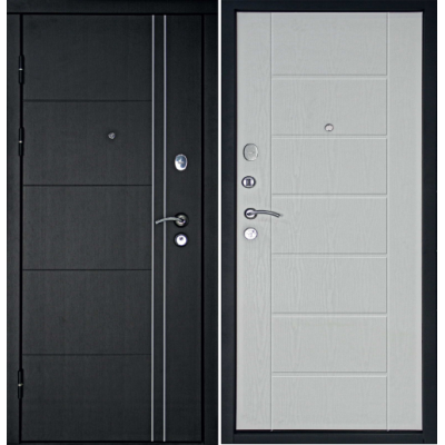 Двери металлические 2050х960х102 ДК ТЕПЛО-ЛЮКС (правая)сталь1,5мм,медный антик,МДФбеленый дуб,2замка