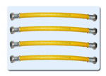 Подводка  для газа ПВХ 1,2 м В/Н желтая