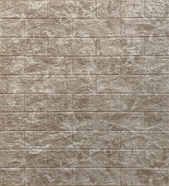 Панель 3D самоклеющаяся стеновая "Мрамор коричневый" 770х700 мм (30)