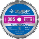 Диск пильный по алюминию Мультирез, 305 x 30 мм, 100Т ЗУБР