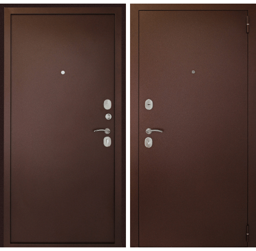 Двери металлические 2050х960х100 ДК ИРТЫШ-100 (правая) сталь 1,2мм, медн. антик, металл/металл, 2зам