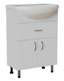 Тумба с умывальником МИСТРАЛЬ-60 под раковину Уют-60 (Rosa) ПВХ