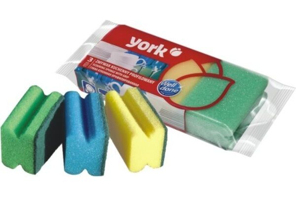 Губки для посуды профильные York 3 шт