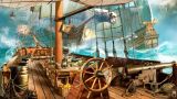 3D Фотообои "На борту пиратского корабля" на флиз.осн. (300см*240см) (Песок)