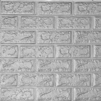 Панель 3D самоклеющаяся стеновая "Кирпич стальной" 700*700*4мм / 10 Эконом