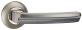 Ручка дверная "PUNTO" ALFA TL SN/CP-3  (матовый никель/ хром)