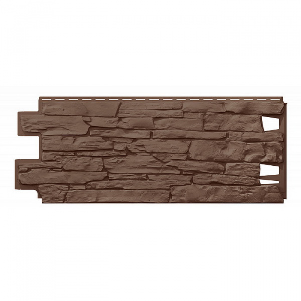 Панель отделочная VILO Stone DARK BROWN (0,42м2) Камень темно-коричневый /10/