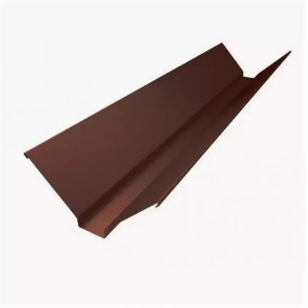 Планка ендовы верхней 0,5 135х30х135х2000 п/э RAL 8017 шоколадно-коричневый