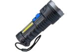 Фонарь Космос ручной KOS115Lit (лит.акк.3,7V1,2Ah) 1св/д 3W+3W,120/130lm,120м,чёрн.з/у USB,IP53