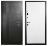 Двери металлические 2050х960х90х1мм ФОРПОСТ 09 (левая), антик темн.серебро/пан меламин 9102 TD9-1 с фурн.