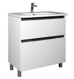 Тумба с умывальником напольная 80 см белая NABEGATAKI TOKITO 