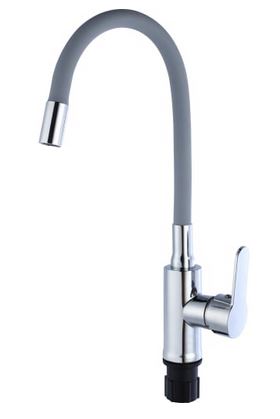 Смеситель для кухни TSARSBERG TSB-732-GR 05 серый гибкий излив