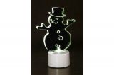 Фигурка светодиодная "Снеговик в шляпе" на подставке (1/96) "NEON-NIGHT" 501-043