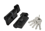 Цилиндровый механизм 60мм. (25+10+25) BL черный  FUARO 5Key с вертушкой (100 ZM/60) 1000ZMKnob (45437) 