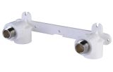 Уголок комбинированный с креплением  двойной d20х1/2" НР ППР