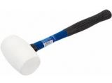 Киянка резиновая белая,фиброгласовая ручка 70 мм (680гр) USPEX