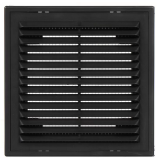 Решетка вентиляционная вытяжная 150*200 с рамкой, материал АВS- пластик. Серия ВР, графит