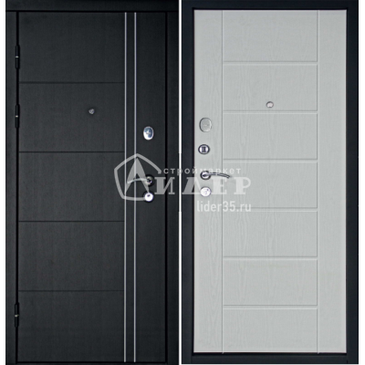 Двери металлические 2050х860х102 ДК ТЕПЛО-ЛЮКС (правая)сталь1,5мм,медный антик,МДФбеленый дуб,2замка