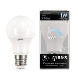 Лампа LED Gauss A60 E27 11W 4100K