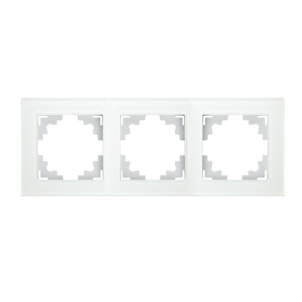 Рамка горизонтальная 3-местная, серия Катрин, GFR00-7003-01, белый
