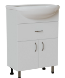 Тумба с умывальником МИСТРАЛЬ-60 под раковину Уют-60 (Rosa) ПВХ (РАЗБОР)