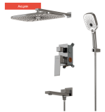 Душевая система 35к MIXLINE ML42-083 "Pure" лейка "Тропический душ" встраиваемая ХРОМ
