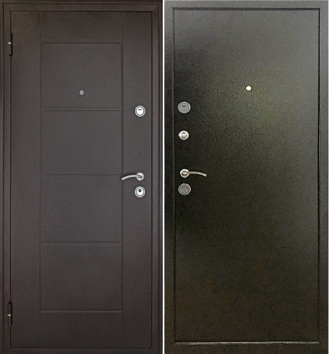 Двери металлические 2050х860х70х1,2мм. Форпост Квадро металл/металл (правая)
