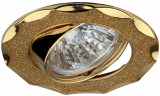 Светильник ЭРА DK17 GD/SH YL декор "звезда со стеклянной крошкой"MR16,12V,50W,зол.блеск/золото