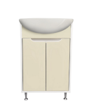 Тумба с умывальником RUNO "Эконова 60" белая/крем