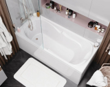 Ванна акриловая VAGNERPLAST CHARITKA 170x75 bianco, в компл. каркас, экран, сифон 