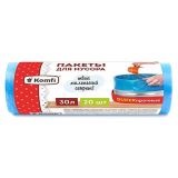 Пакеты для мусора ПСД суперпрочные голубые 30л 20шт Komfi/30