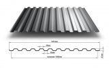 Профнастил оцинкованный С21  0,5х1051х2600