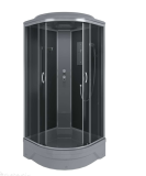 Кабина душевая без г/м ERLIT 900*900*226 Gray тонированное стекло средний поддон