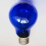 Лампа накаливания E27 А55 60W  груша синяя для физиотерапии