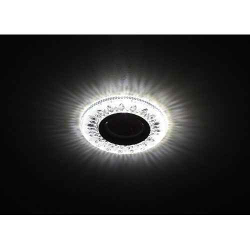 Светильник DK LD9 SL/WH ЭРА декор cо светодиодной подсветкой MR16, прозрачный