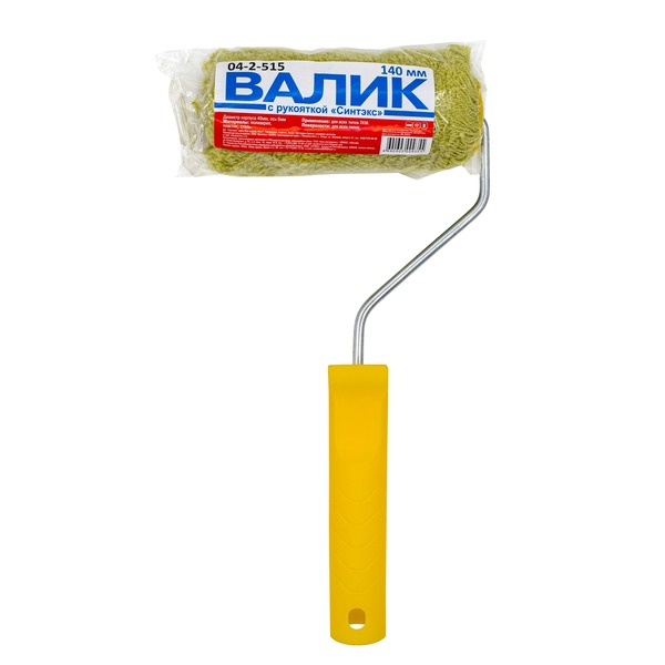 Валик малярный с рукояткой "Синтекс", ось 6мм, D40мм, 140мм