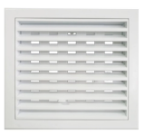 Решетка вентиляционная 190*190 без рамки, пластик, белая