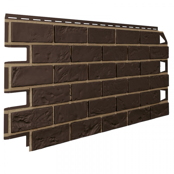 Панель отделочная VILO Brick DARK BROWN с фугой 1,0*0,42м (0,42м2) /10/