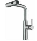 Смеситель для кухни ПРОФСАН ПСМ-300-96 STEEL AISI-304 с выдвижной лейкой хром Р