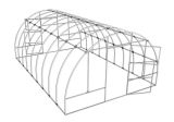 Теплица оцинкованная 3х6х2м (Каркас), усиленная, шаг дуги 0,65 труба 20х20