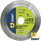 Алмазный диск по керамике 125x10х22,23 мм Master GRAFF