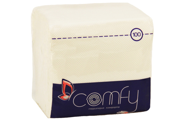 Салфетка Comfy белая 24х24 100 л