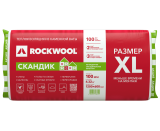Теплоизоляция Rockwool Лайт Баттс СКАНДИК 1200х600х100 (0,432м3) 4,32м2 32 кг/м3 /24/