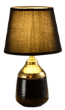 Настольная лампа FTB-2018 BKGD Е14 220В 40Вт керамика+ ткань h39см (DF03213)