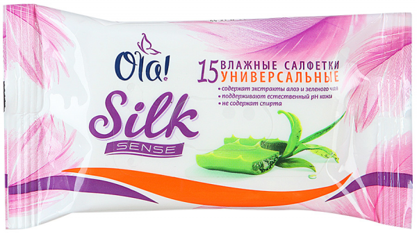 Салфетки влажные антибактериальные OLA 15шт